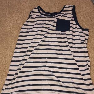White & blue tank top